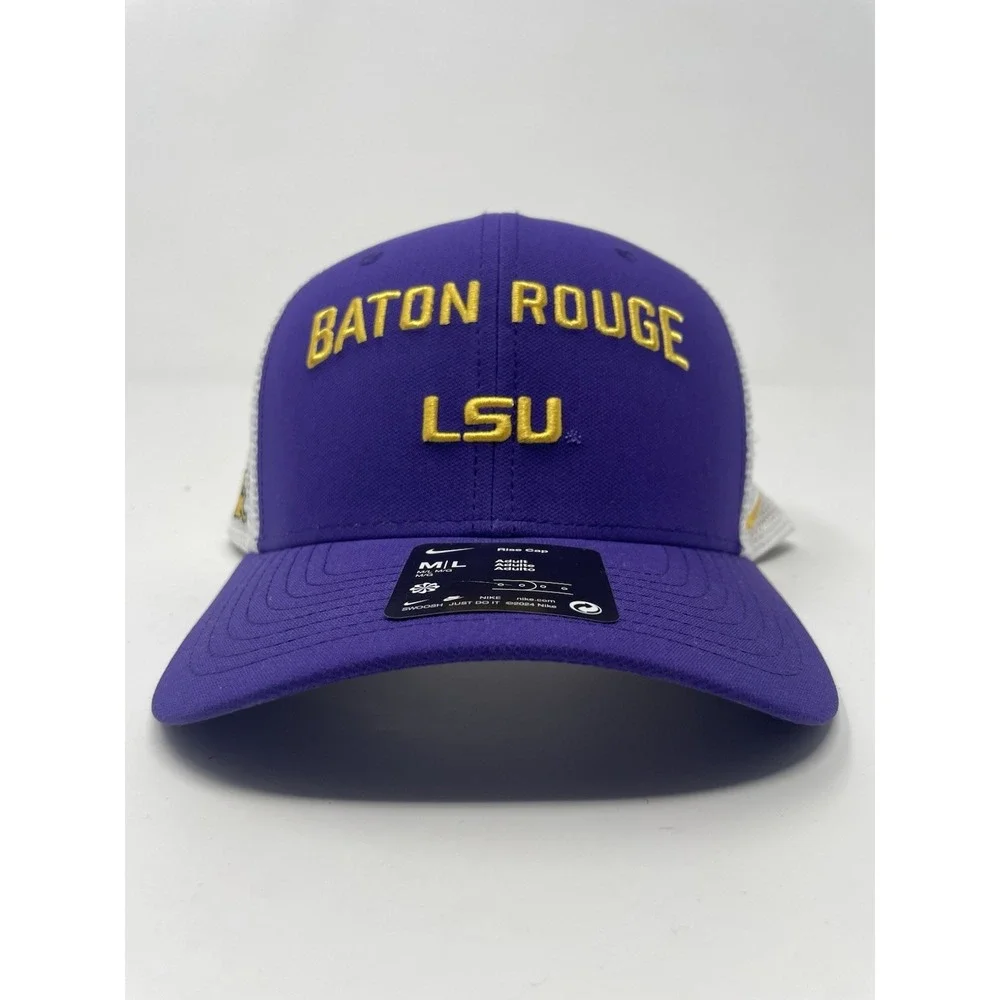 Nike LSU Tigers Snapback Hat Baton Rouge Louisiana‎ Purple Adjustable Mesh Cap